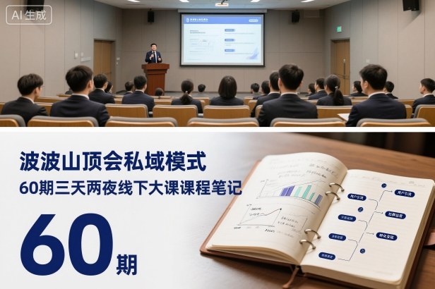波波山顶会私域模式60期三天两夜线下大课课程笔记(文档)-轻资本网