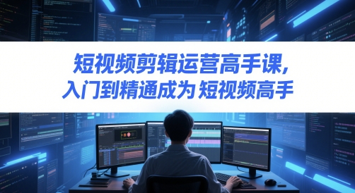 短视频剪辑运营高手课，入门到精通成为短视频高手-轻资本网